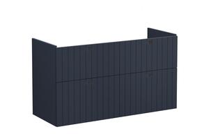 VitrA Root Groove 120cm 4 Drawer Washbasin Unit - Matt Dark Blue